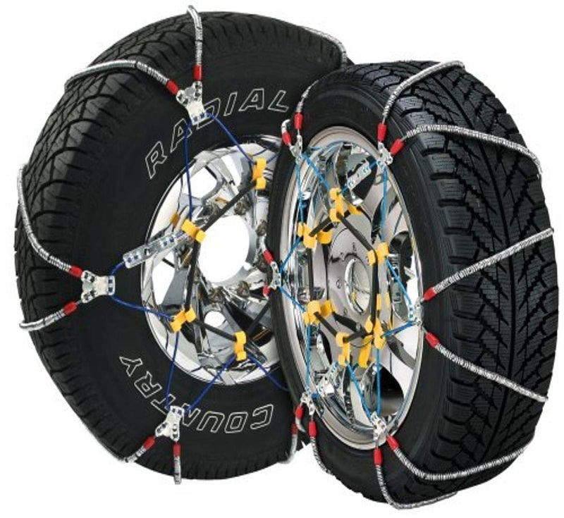 SCC SZ133 Super Z6 Cable Tire Chain for Passenger Cars, Pickups, and SUVs - Set of 2,Silver - Image 1